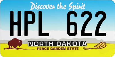 ND license plate HPL622