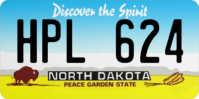 ND license plate HPL624