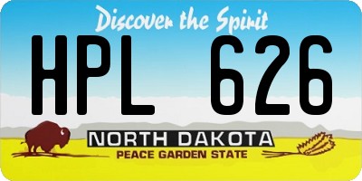 ND license plate HPL626