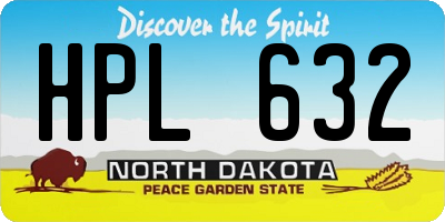 ND license plate HPL632