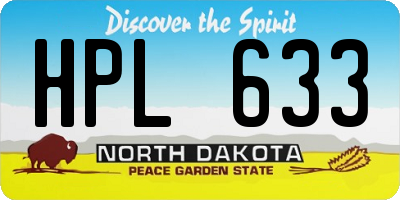 ND license plate HPL633