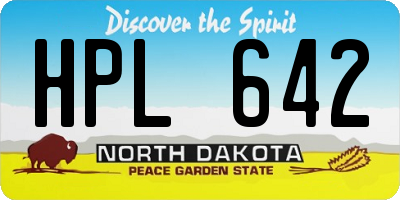 ND license plate HPL642