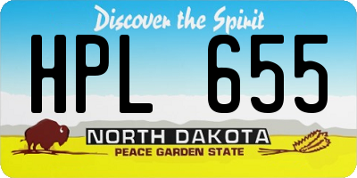 ND license plate HPL655
