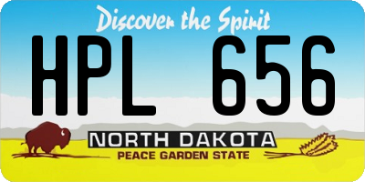 ND license plate HPL656