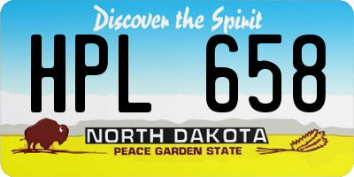 ND license plate HPL658