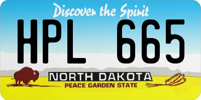 ND license plate HPL665