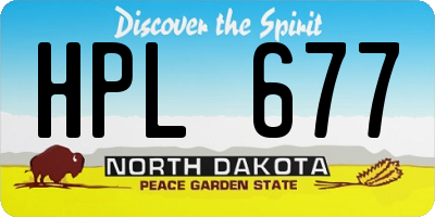 ND license plate HPL677