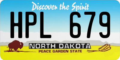 ND license plate HPL679
