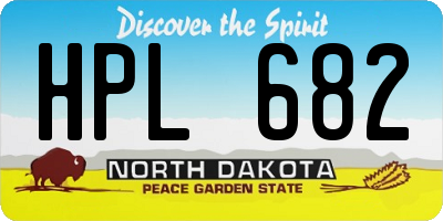 ND license plate HPL682