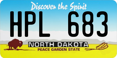ND license plate HPL683