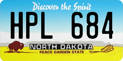 ND license plate HPL684