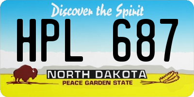 ND license plate HPL687