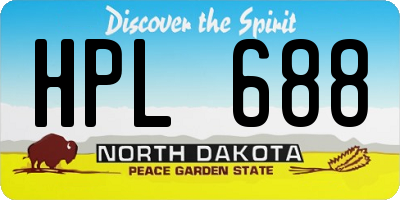 ND license plate HPL688