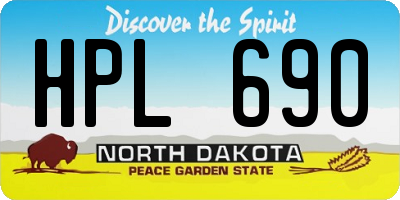 ND license plate HPL690