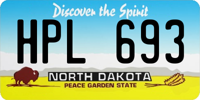 ND license plate HPL693