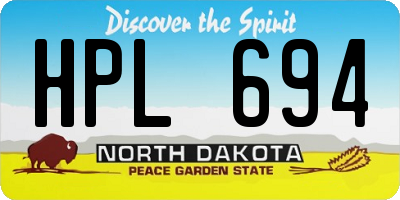 ND license plate HPL694