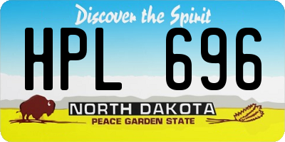 ND license plate HPL696