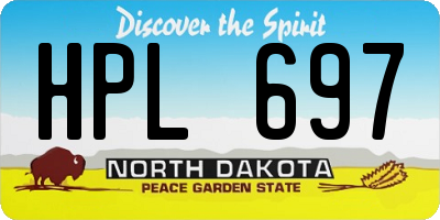 ND license plate HPL697