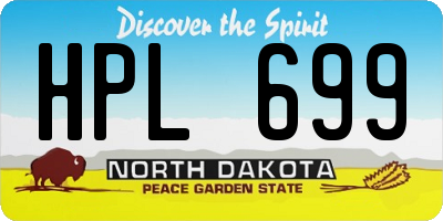ND license plate HPL699