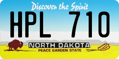 ND license plate HPL710
