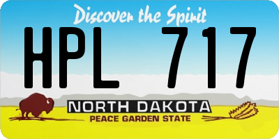 ND license plate HPL717