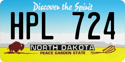 ND license plate HPL724