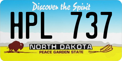 ND license plate HPL737