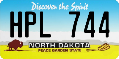 ND license plate HPL744