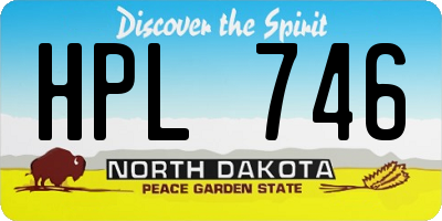 ND license plate HPL746