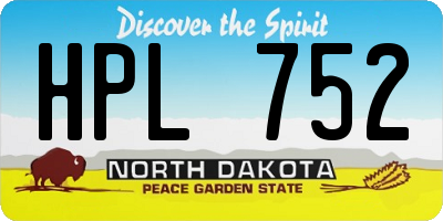ND license plate HPL752