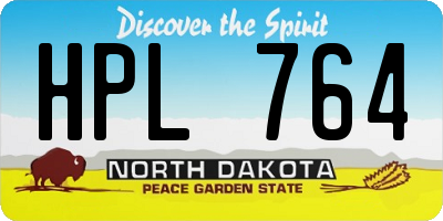 ND license plate HPL764