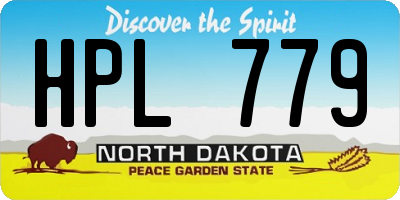 ND license plate HPL779
