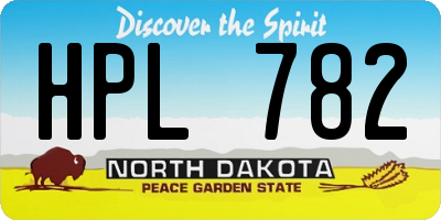 ND license plate HPL782