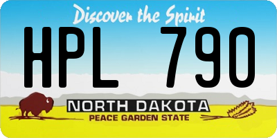 ND license plate HPL790