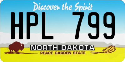 ND license plate HPL799