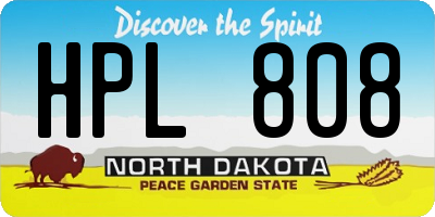 ND license plate HPL808