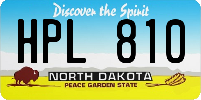 ND license plate HPL810