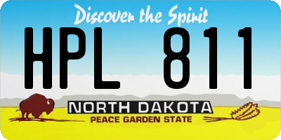 ND license plate HPL811