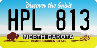ND license plate HPL813