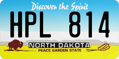 ND license plate HPL814