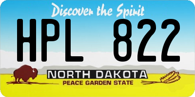 ND license plate HPL822