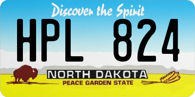 ND license plate HPL824