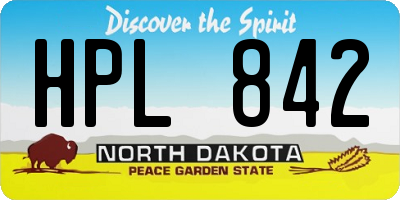 ND license plate HPL842
