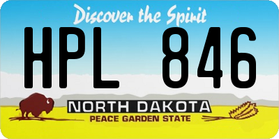 ND license plate HPL846