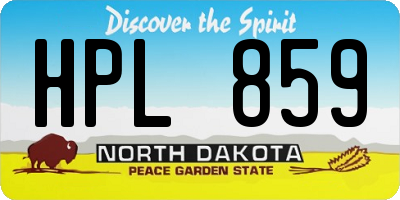 ND license plate HPL859