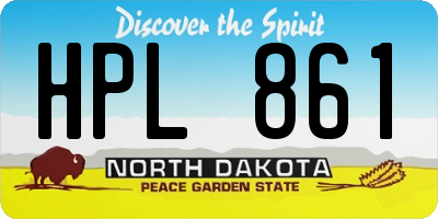 ND license plate HPL861