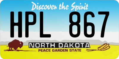 ND license plate HPL867