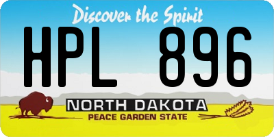 ND license plate HPL896