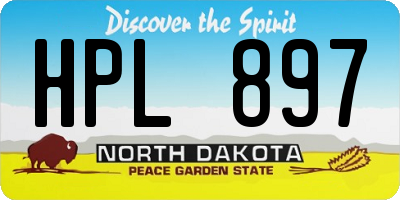 ND license plate HPL897