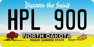 ND license plate HPL900